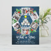 おもしろいWhat a Year Christmas Tree 6写真 シーズンカード (スタンド正面)