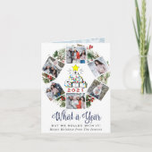 おもしろいWhat a Year Christmas Tree 6写真 シーズンカード (正面)