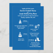 おもしろいWhimsyタイムライン結婚 招待状 (正面/裏面)