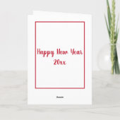 おもしろいWhimsy Holly reindeer非フォトホリデー シーズンカード (裏面)