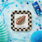 おもしろいwienerローストホットドッグパーティーカスタマイズ可能 ペーパープレート (パーティー)