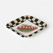 おもしろいwienerローストホットドッグパーティーカスタマイズ可能 ペーパープレート (傾斜あり)