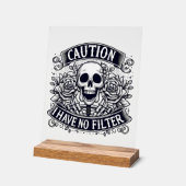 おもしろいword art skeletonのフィルタ アクリルサイン (傾斜)