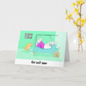 おもしろいX線ブロック足 カード (黄色い花)