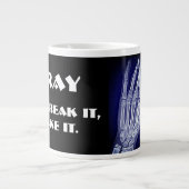 「おもしろいX線。壊して受け取る」とハンド·X線 ジャンボコーヒーマグカップ (正面)