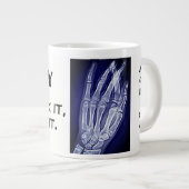 「おもしろいX線。壊して持って行く」とHand Xray ジャンボコーヒーマグカップ (正面右)