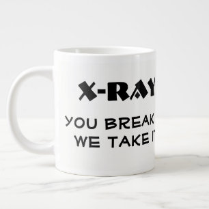 「おもしろいX線。壊して持って行く」とHand Xray ジャンボコーヒーマグカップ