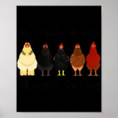 おもしろいYes私は本当にこれらの鶏の農家 ポスター (正面)