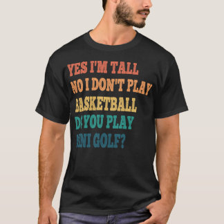 おもしろいYes私は背が高いNo私はバスケッ遊プDo Y Tシャツ