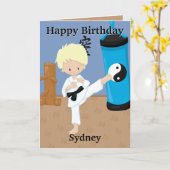 おもしろいYou are A-Maze-ing Blonde Boys空手誕生日 カード (黄色い花)