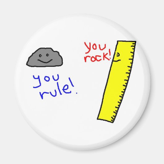 「おもしろいYou Rock, You Rule」製品 マグネット (正面)