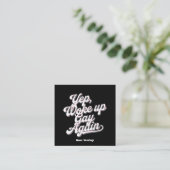 "おもしろいYup目覚めたゲイ再び"プライド月デザイン スクエア名刺 (スタンド正面)