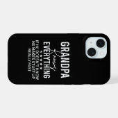 おもしろおじいちゃん万能ギフト ヴィンテージスタイル iPhone 15ケース (裏面横)