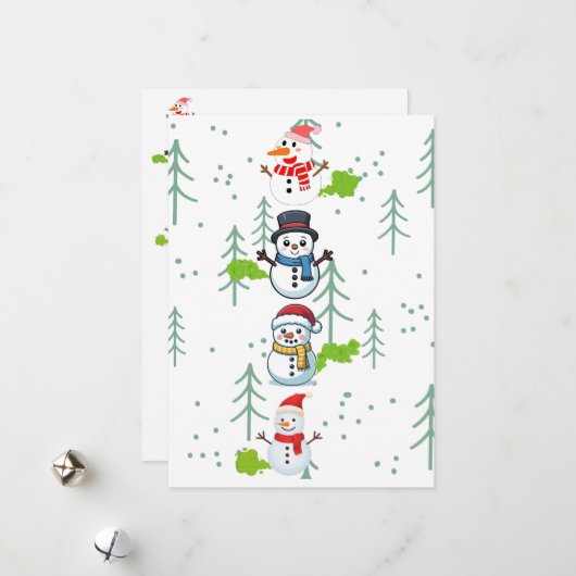 おもしろおならの雪だるま シーズンカード (正面/裏面インサイチュ)