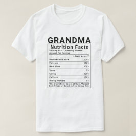 おもしろおばあちゃんの栄養成分表示 母の日ギフト Tシャツ