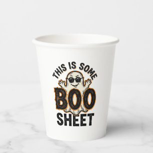おもしろおばけのシーツ ビンテージ ハロウィンTシャツ デザイン 紙コップ