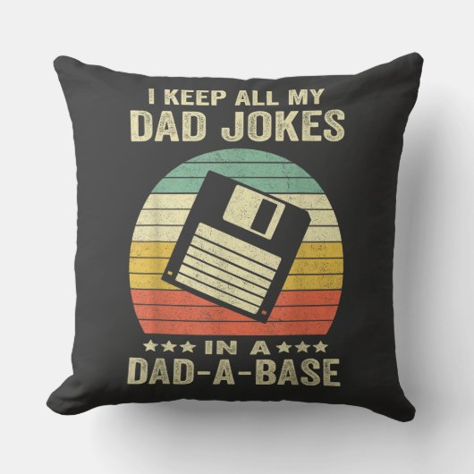 おもしろお父さんジョーク集 in dad-a-Base クッション (正面)