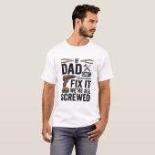 おもしろお父さん修理台無しツール引用ベクター デザイン_ Tシャツ (正面フル)