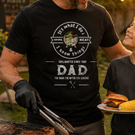 おもしろお父さん肉スモーク写真 Tシャツ
