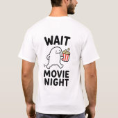 おもしろくて可愛い映画鑑賞デザイン Tシャツ (裏面)