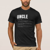 おもしろくて心温まるおじの定義 Tシャツ (正面)