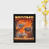 おもしろすぎて手がつけられない牛伝説炎のバ  カード (黄色い花)