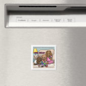 おもしろアイリッシュセッター 子守りマグネット マグネット (インサイチュ (食洗機))