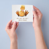 おもしろアヒルのチラシ チラシ (手)