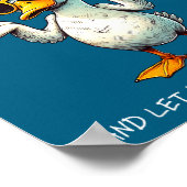 おもしろアヒルシャツ ユニークな名言 グラフィックTシャツ メンズ ポスター (角)