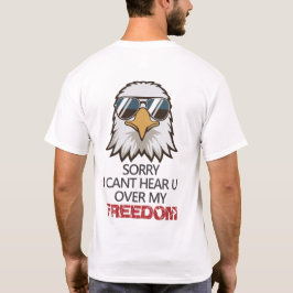 おもしろイーグルサングラス自由Tシャツ Tシャツ