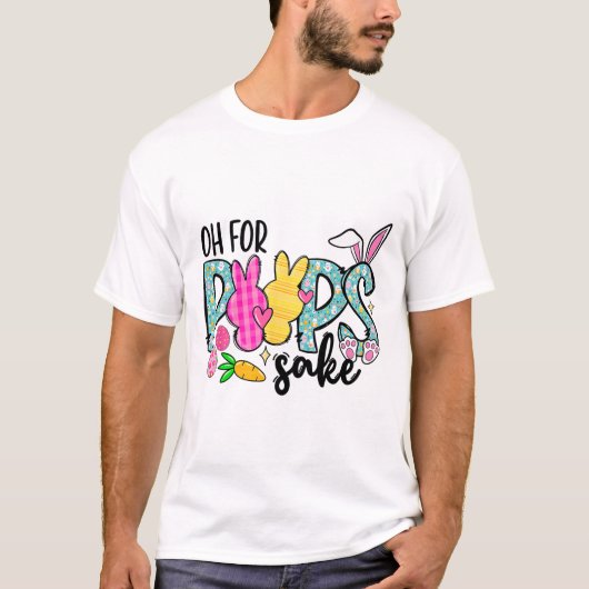 おもしろイースターバニー印刷グロスハッピーイースター女性 Tシャツ (正面)