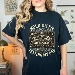 おもしろウイジャボード お父さんにLINE中 レトロ ヴィンテージ ユーモア Tシャツ