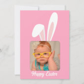 おもしろウサギの写真入りイースターホリデーカード シーズンカード (正面)