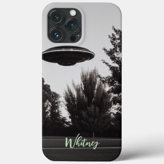 おもしろエイリアンインベージョン レトロUFO SF映画 名前 Case-Mate iPhoneケース (裏面)