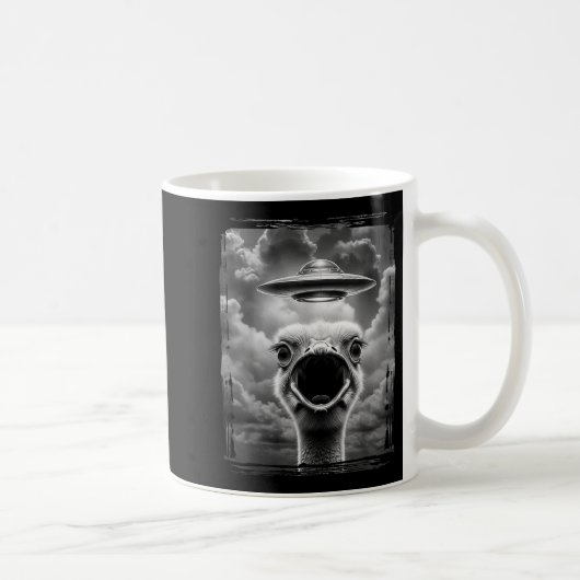 おもしろエイリアン・ターキーUFOセルカ・サンクスギビング・ミーム コーヒーマグカップ (右)