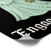 おもしろカエル婚約お揃いカップルTシャツ 皮肉屋 ポスター (角)