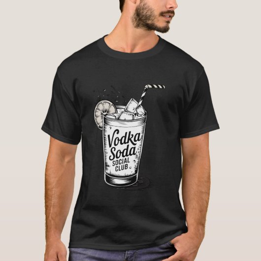 おもしろカクテル ウォッカ ソーダ 飲み会 クラブ Tシャツ (正面)