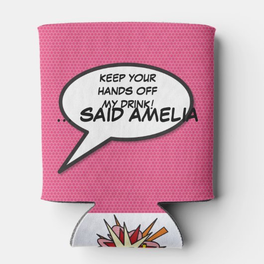 おもしろカスタマイズスピーチバブル クールピンク 缶クーラー (裏面)