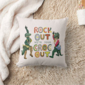 おもしろカバのダジャレ ロックアウト ウィズ ユア クロック アウト クッション (ブランケット)