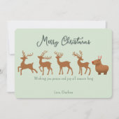 おもしろカピバラとトナカイのクリスマスカード シーズンカード (正面)