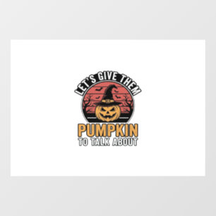 おもしろカボチャハロウィーン ビンテージTシャツデザイン_1 ウィンドウサイン