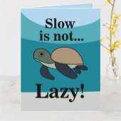 おもしろカメ カード (黄色い花)