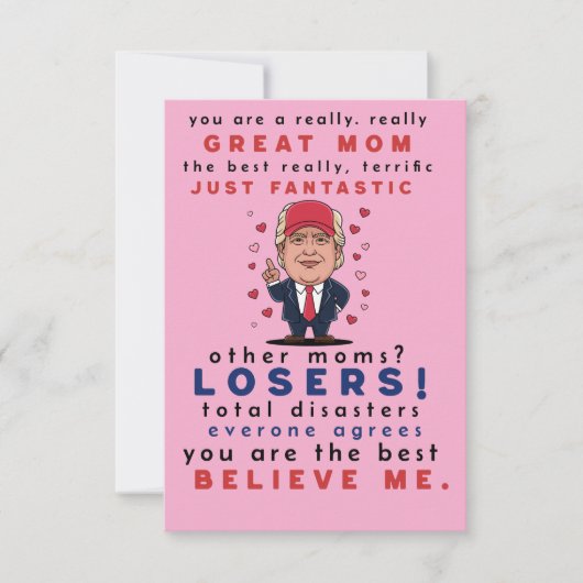 おもしろカードは娘、息子、子供から母のために。 (正面)