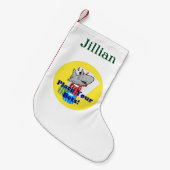 おもしろカードシャーク賭博トランプのポーカーチップス スモールクリスマスストッキング (正面 (吊り時))