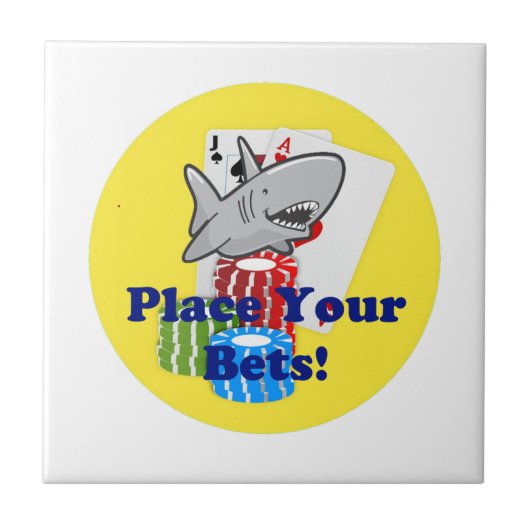 おもしろカードシャーク賭博トランプのポーカーチップス タイル (正面)