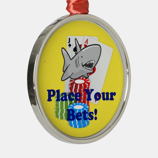 おもしろカードシャーク賭博トランプのポーカーチップス メタルオーナメント (右)