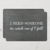 おもしろカードパパ「通路を歩いて」 招待状 (正面/裏面)