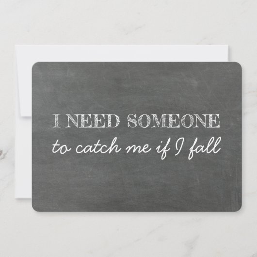 おもしろカードパパ「通路を歩いて」 招待状 (正面)