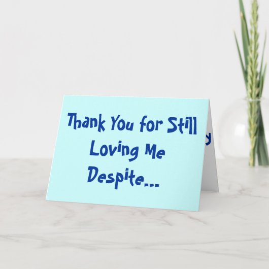 おもしろカード父の日配偶者妻が私を愛する カード (正面)