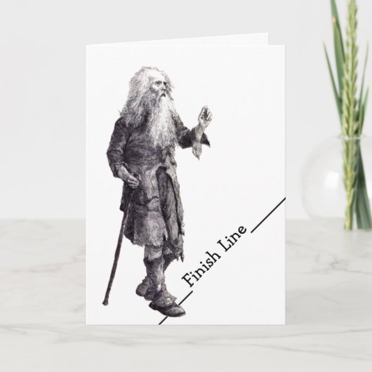 おもしろカード退職後のフィニッシュライン&オールドガイユーモア カード (正面)